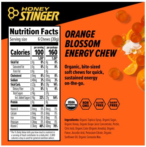 Honey Stinger | ORANGE BLOSSOM ENERGY CHEWS BOX OF 12