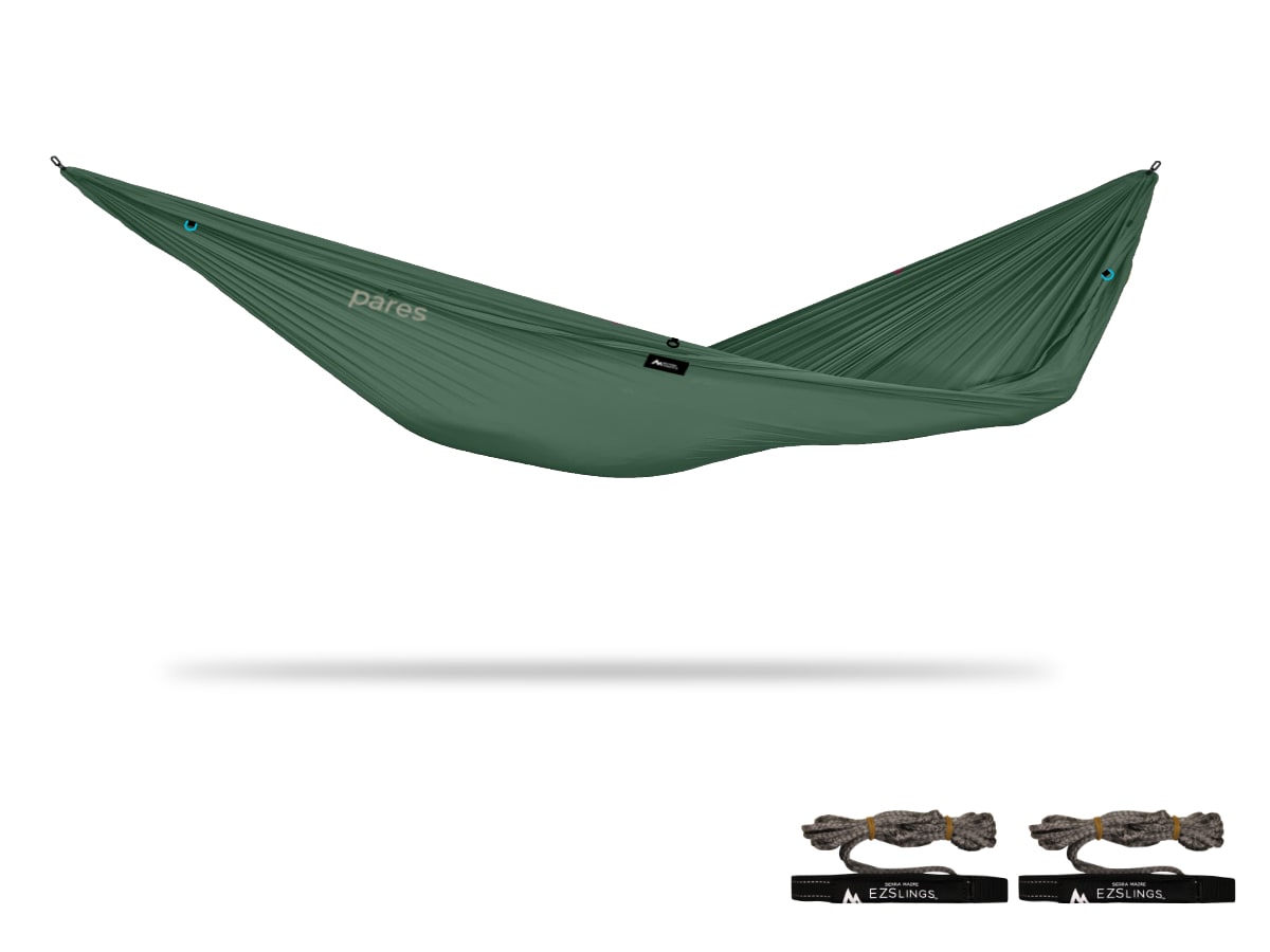 Pares | Spaciously Comfy Camping Hammock Weighs 15oz