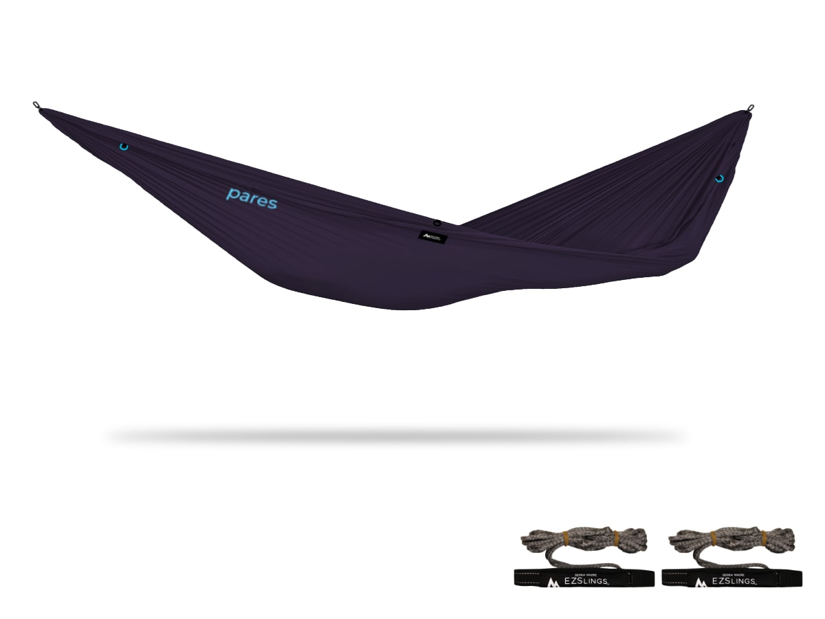 Pares | Spaciously Comfy Camping Hammock Weighs 15oz