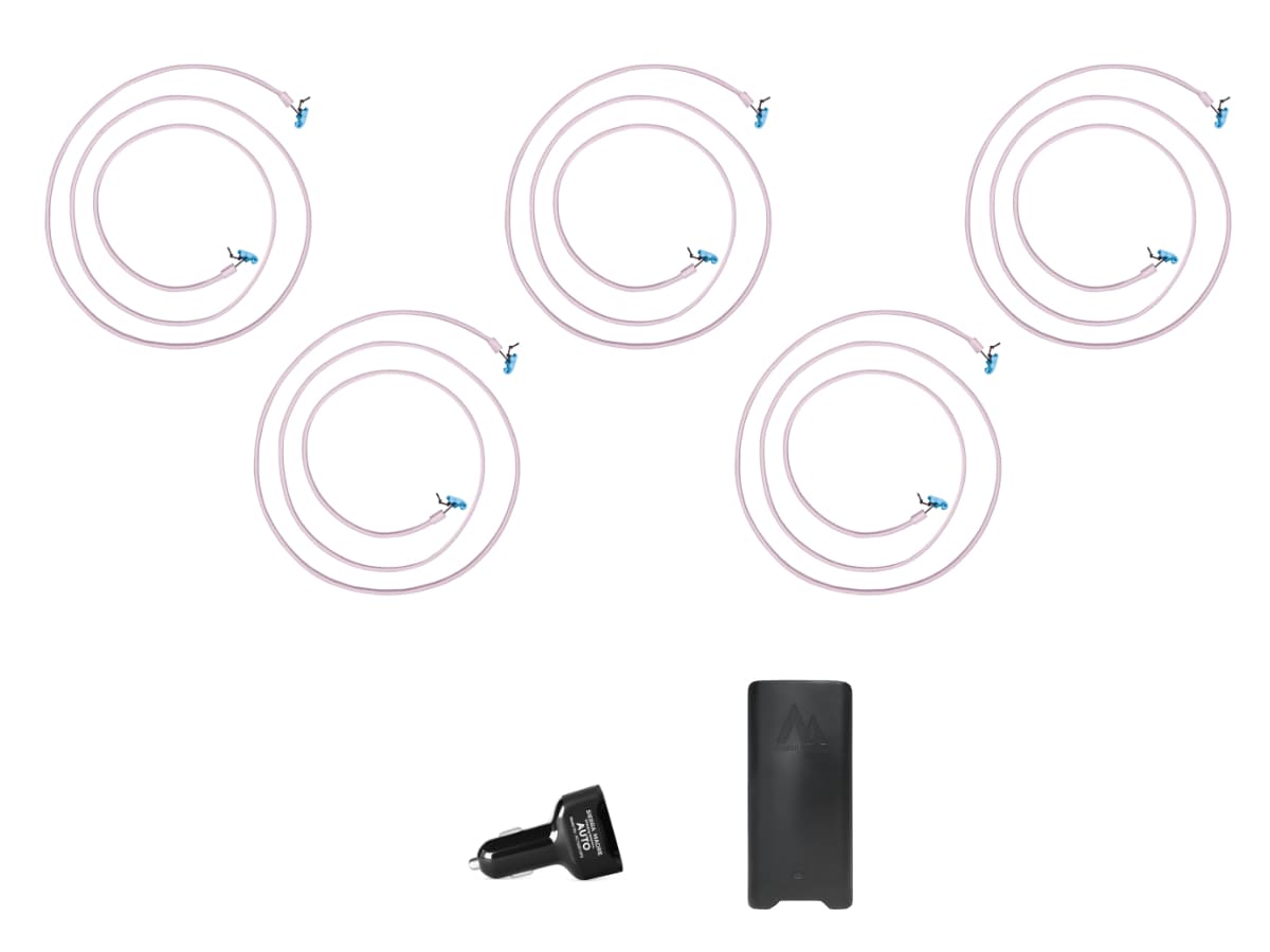Light Link Power Kit Five Light Links / Power Pack XL (High Performance Long Duration) / Auto Charger for Car Five Light Links Power Pack XL (High Performance Long Duration) Auto Charger for Car
