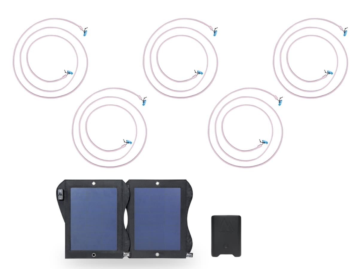 Light Link Power Kit Five Light Links / Power Pack UL (High Performance Light Weight) / Solar System 14watt Five Light Links Power Pack UL (High Performance Light Weight) Solar System 14watt