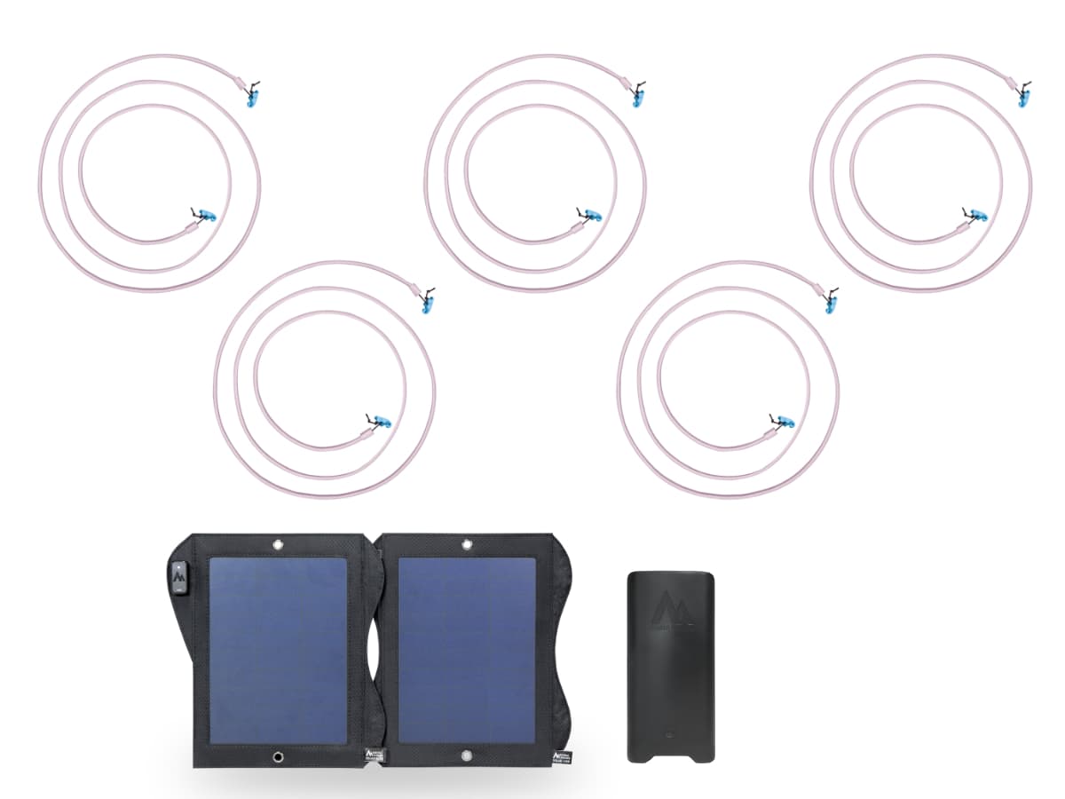 Light Link Power Kit Five Light Links / Power Pack XL (High Performance Long Duration) / Solar System 14watt Five Light Links Power Pack XL (High Performance Long Duration) Solar System 14watt