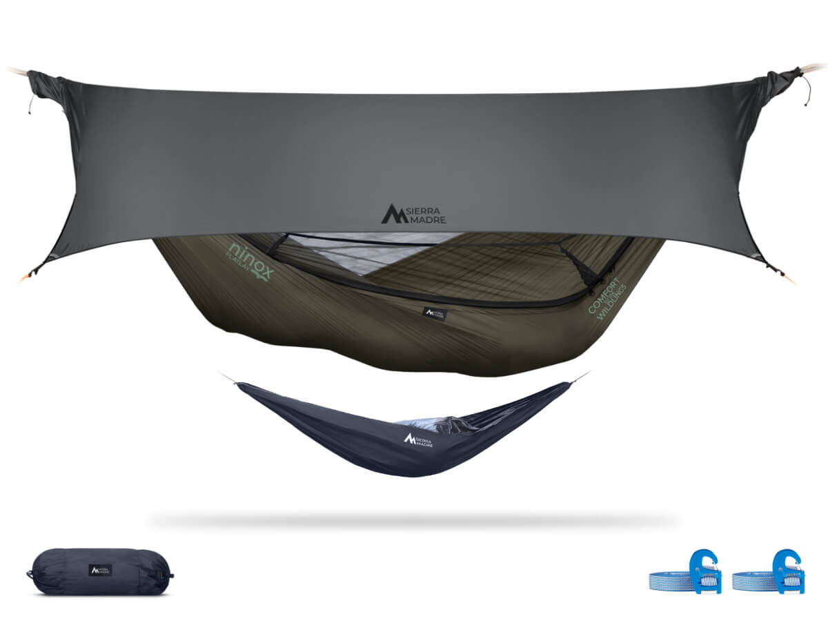 Ninox | Ultra-Comfy & Spacious FlatLay Camping Hammock