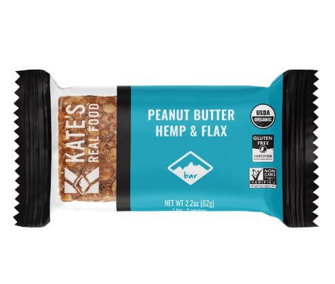 Kate's Real Food | PEANUT BUTTER HEMP & FLAX BARS (Box of 12)