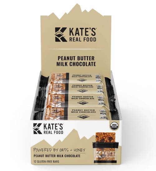 Kate's Real Food | PEANUT BUTTER MILK CHOCOLATE BARS (Box of 12)