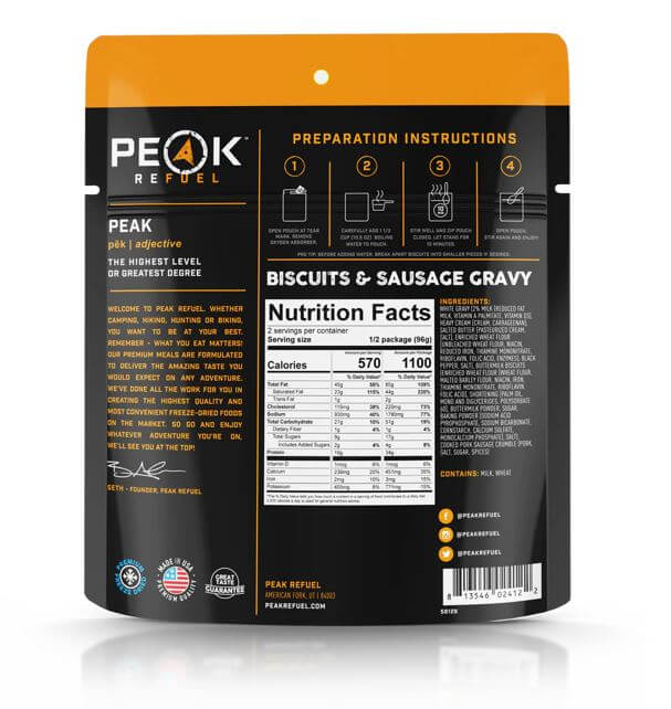 Peak Refuel | BISCUITS & SAUSAGE GRAVY