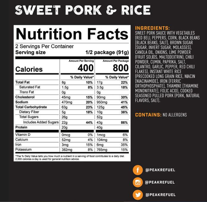 Peak Refuel | SWEET PORK & RICE