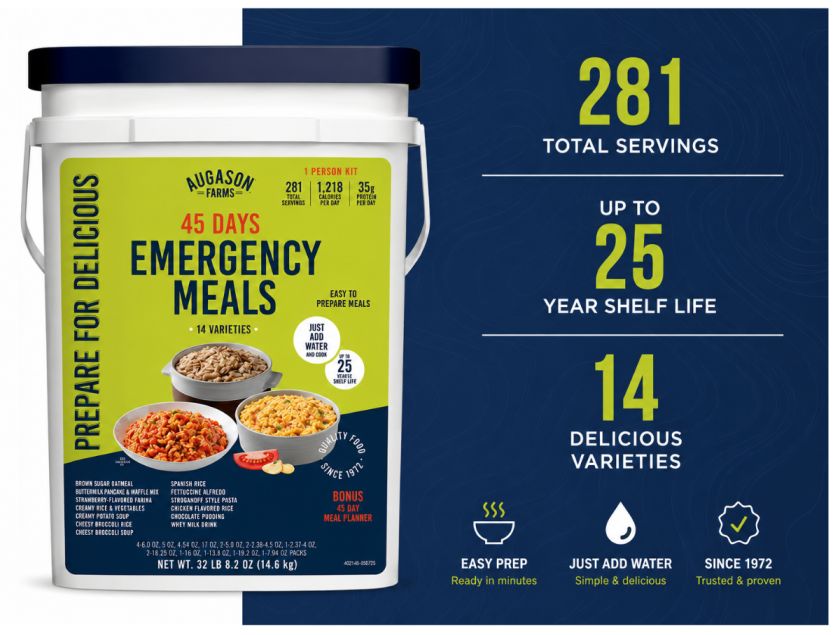 45 days Emergency Meals - Augason Farms