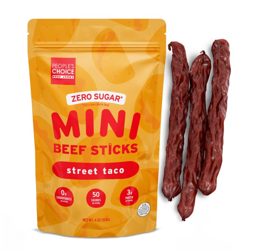 People's Choice Beef Jerky | MINI BEEF STICK STREET TACO