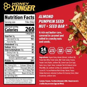 Honey Stinger | Almond Pumpkin Nut + Seed Bar (Box of 12)