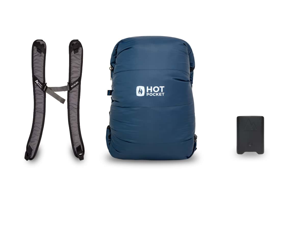 Hot Pocket | Instant Warmth Anywhere  Medium + Strap Pack / Power Pack UL (High Performance Light Weight). / No I'll use my own charger