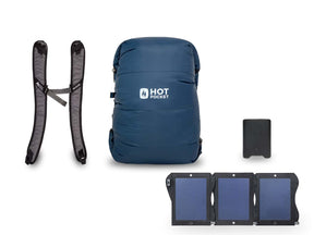 Hot Pocket | Instant Warmth Anywhere  Medium + Strap Pack / Power Pack UL (High Performance Light Weight). / Solar System 21watt