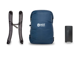 Hot Pocket | Instant Warmth Anywhere  Medium + Strap Pack / Power Pack XL (High Performance Long Duration) / No I'll use my own charger
