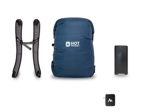Hot Pocket | Instant Warmth Anywhere  Medium + Strap Pack / Power Pack XL (High Performance Long Duration) / Lightning Charger for Home (Fastest)