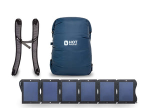 Hot Pocket | Instant Warmth Anywhere  Medium + Strap Pack / No I'll use my own USBC battery. / Solar System 42watt (Fastest)