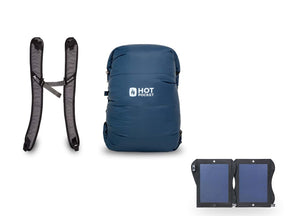Hot Pocket | Instant Warmth Anywhere  Small + Strap Pack / No I'll use my own USBC battery. / Solar System 14watt