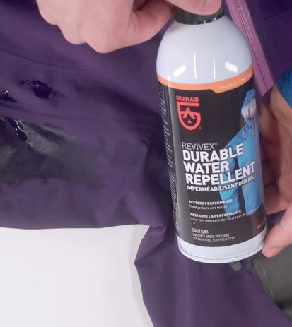 Water repellent: Gear Aid Revivex cleaner and wash-in repellent
