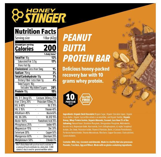 Honey Stinger | Peanut Butta Protein Bar (Box of 15)