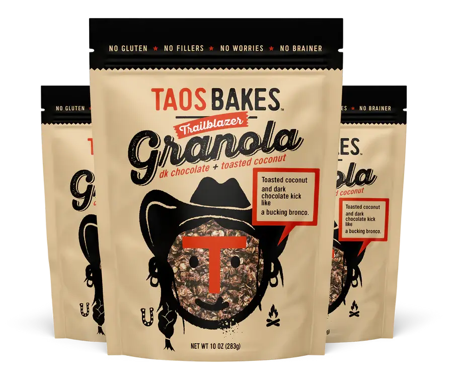 Taos Bakes | TRAILBLAZER GRANOLA - DK CHOCOLATE + TOASTED COCONUT