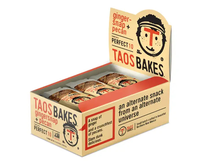 Taos Bakes | GINGERSNAP + PECAN  (Box of 12)