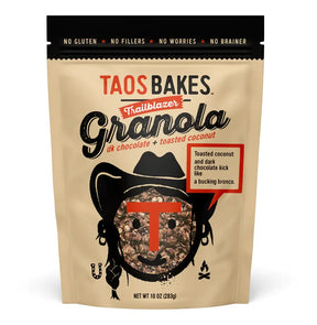 Taos Bakes | TRAILBLAZER GRANOLA - DK CHOCOLATE + TOASTED COCONUT